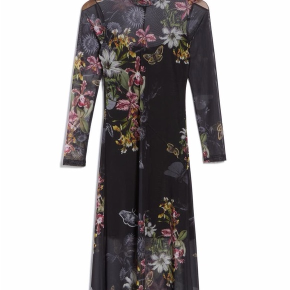 *NWT* All Saints Hanna floral Mesh Dress Size US6 - Picture 3 of 4